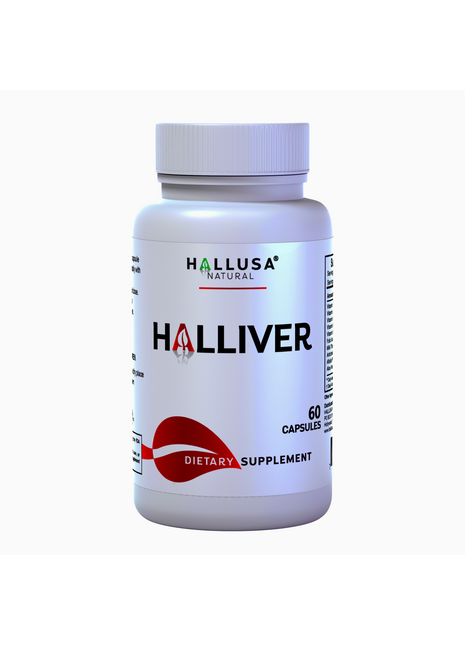 Halliver - Dose for your Liver - Liver Detox - Liver Supplement - Silymarin Milk Thistle - Liver Cleanse - 60 Capsules - Hallusa Natural