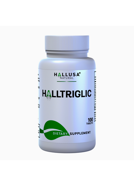 Halltriglic - Omega 3 Fish Oil - DHA 18% EPA 12% - Cholesterol Supplements - Omega 3 Fatty Acids - Blood Pressure Supplements - 100 - Hallusa Natural