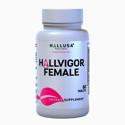 Hallvigor Female - Libido Booster for Women - Vitamins for Women - Ginseng Capsules - Hormone Balance for Women - 60 Tablets - Hallusa Natural