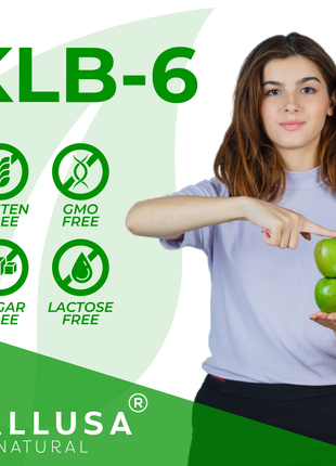 KLB6 - Apple Cider Vinegar - 60 Tablets - Natural Supplement - Support Supplement - Friendly Vegan - Gluten Free - Sugar Free - Non-GMO - HALLUSA NATURAL