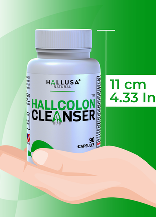 Hallusa Natural - HallColon Cleanser - Gut Cleanse - Detox - Super Colon Cleanse - Digestive Enzymes - 90 Capsules