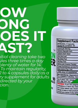 Hallusa Natural - HallColon Cleanser - Gut Cleanse - Detox - Super Colon Cleanse - Digestive Enzymes - 90 Capsules