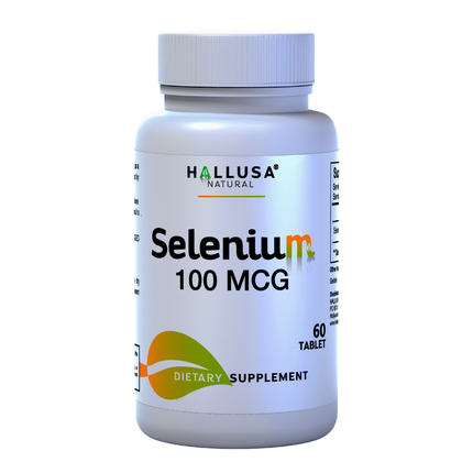 Selenium - Selenium 10 mcg - Antioxidants Supplement - Immune Support - Mineral Supplements - Cognitive Supplement - 60 Tab - Hallusa Natural