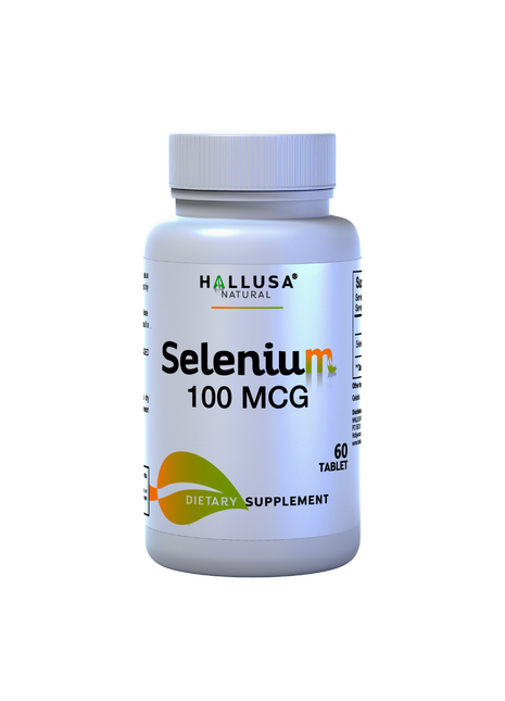 Selenium - Selenium 10 mcg - Antioxidants Supplement - Immune Support - Mineral Supplements - Cognitive Supplement - 60 Tab - Hallusa Natural