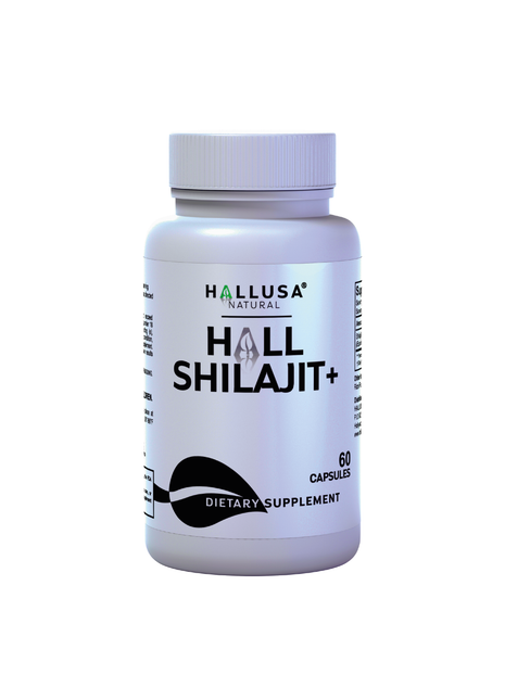 HallShilajit + Extract Fulvic Acid - Supplement 60 Capsules 30 servings /1,000 mg Shilajit per servings - Extract pure Himalayan Organic- Gluten Free- Non-GMO  HALLUSA NATURAL