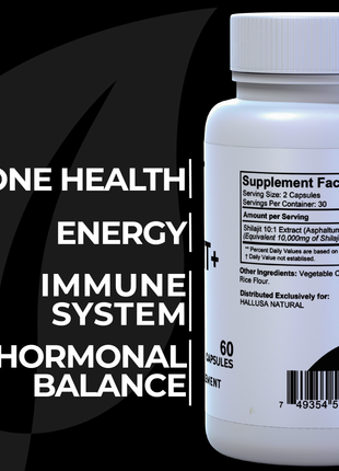 HallShilajit + Extract Fulvic Acid - Supplement 60 Capsules 30 servings /1,000 mg Shilajit per servings - Extract pure Himalayan Organic- Gluten Free- Non-GMO  HALLUSA NATURAL