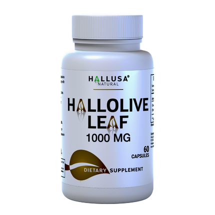 Hallusa Natural - Olive Leaf Extract 1000mg - Immune Support Supplement - Organic Olive Leaf Extract Capsules - 60 - Vegan, Non -GMO