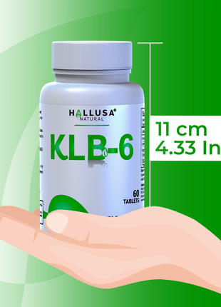 KLB6 - Apple Cider Vinegar - 60 Tablets - Natural Supplement - Support Supplement - Friendly Vegan - Gluten Free - Sugar Free - Non-GMO - HALLUSA NATURAL