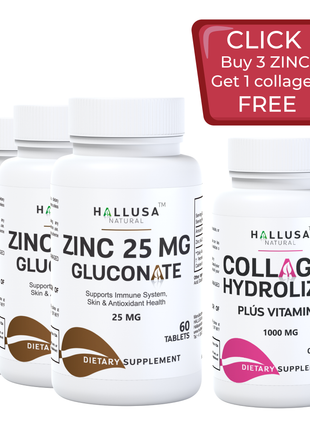 OFFER 2 : 3 ZINC 25 MG FREE COLLAGEN HYDROLIZED