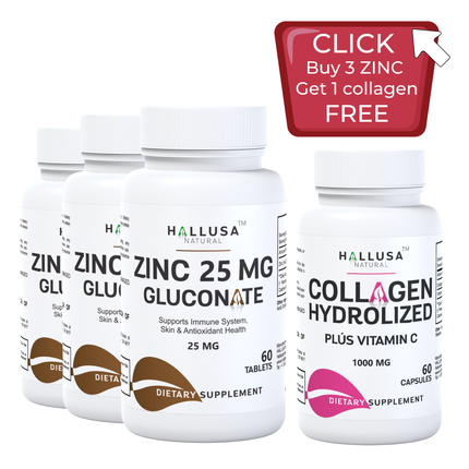 OFFER 2 : 3 ZINC 25 MG FREE COLLAGEN HYDROLIZED